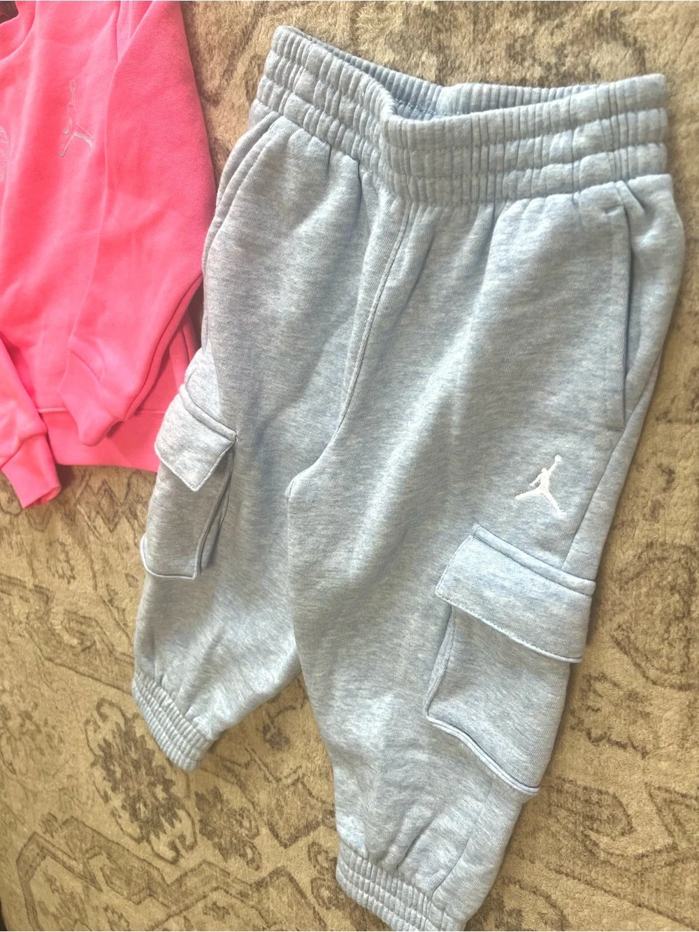 Jordan kids' sweatshirt and cargo joggers tracksuit set cobalt bliss heather - Picture 4 of 9